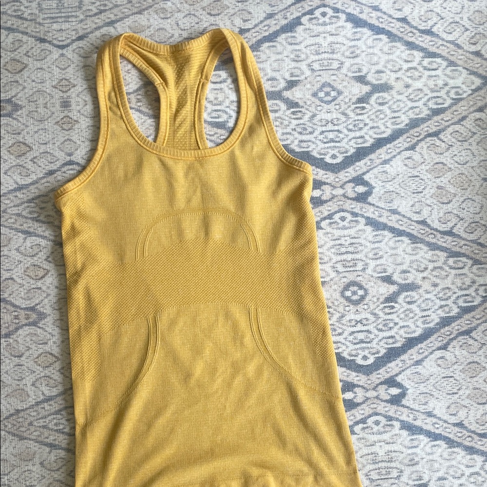 Lululemon Athletica Mustard sunflower yellow Tank Top